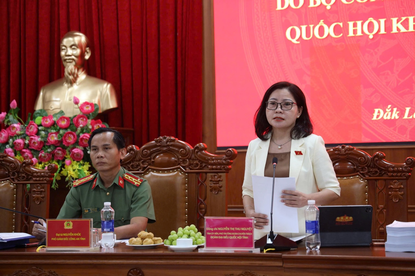 Đoàn ĐBQH tỉnh phối hợp Công an tỉnh lấy ý kiến góp ý các dự án luật do Bộ Công an chủ trì soạn thảo